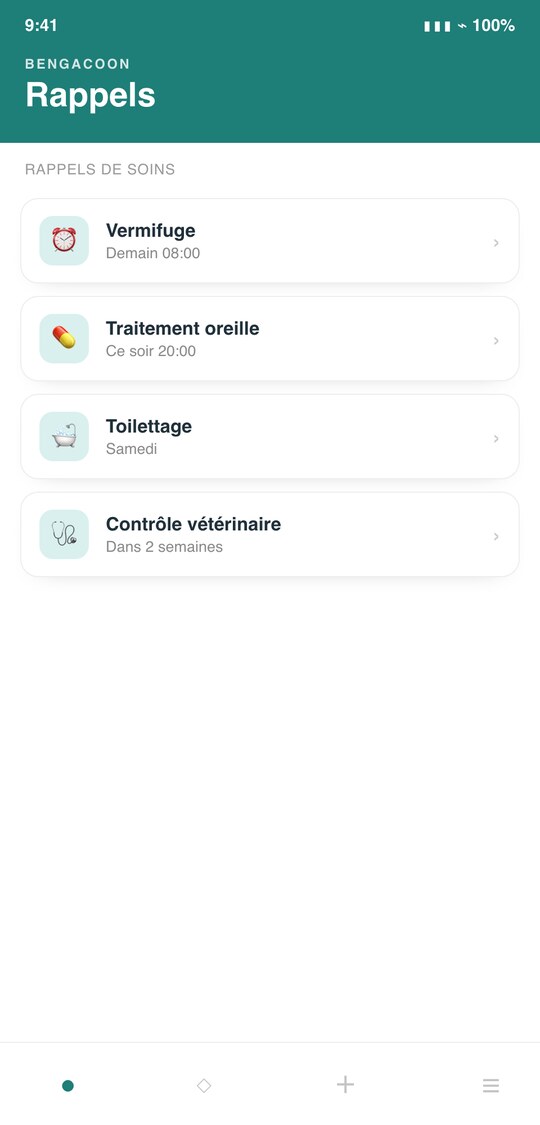 Bengacoon — Rappels de soins